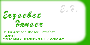 erzsebet hanser business card